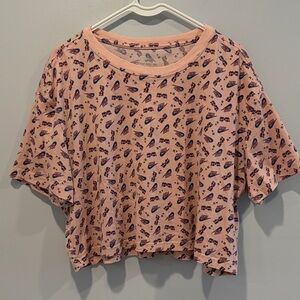 Nike Peach Patterned Short Sleeve Tee